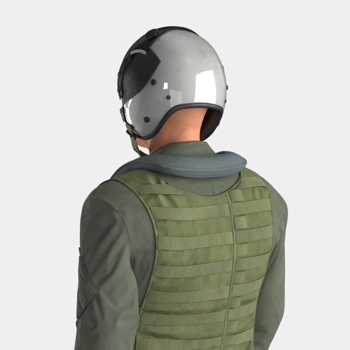 3D Military Jet Fighter Pilot Pose 3 model