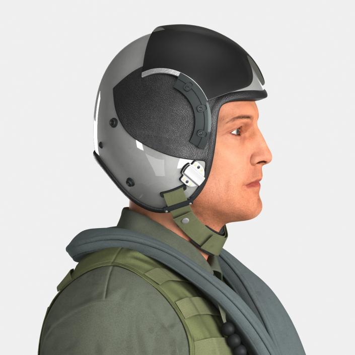 3D Military Jet Fighter Pilot Pose 3 model