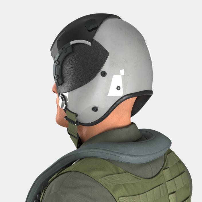 3D Military Jet Fighter Pilot Pose 3 model