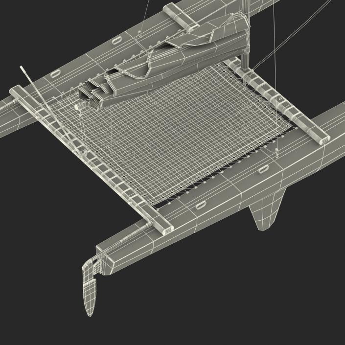 3D Small Sail Catamaran Generic model