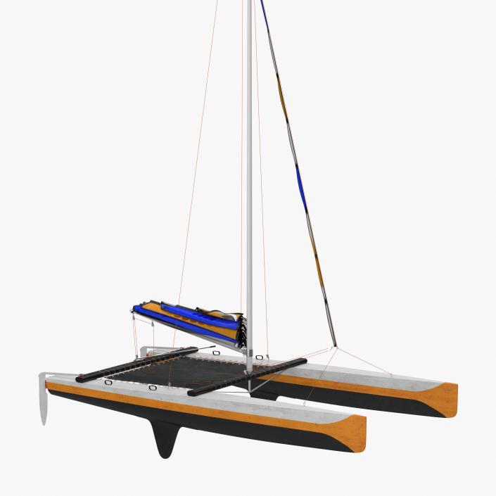 3D Small Sail Catamaran Generic model