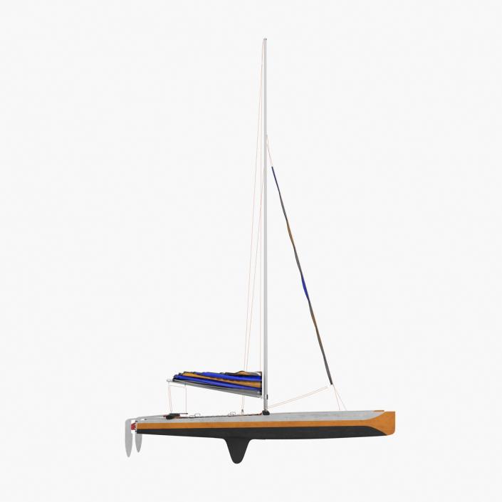 3D Small Sail Catamaran Generic model