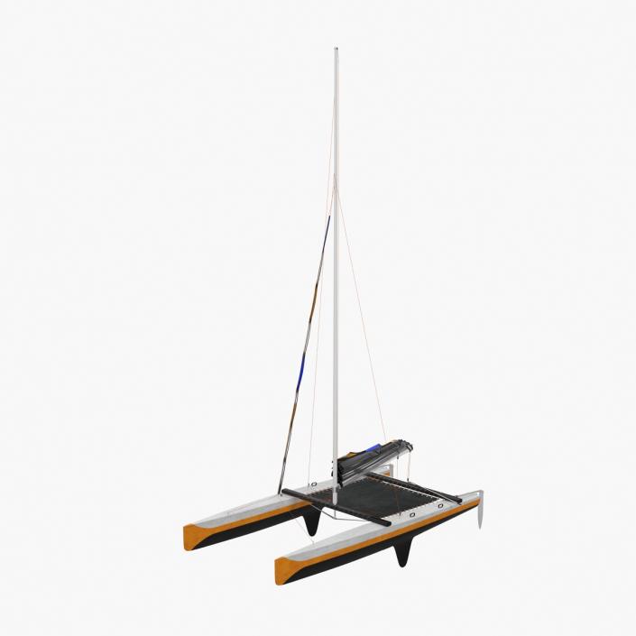 3D Small Sail Catamaran Generic model