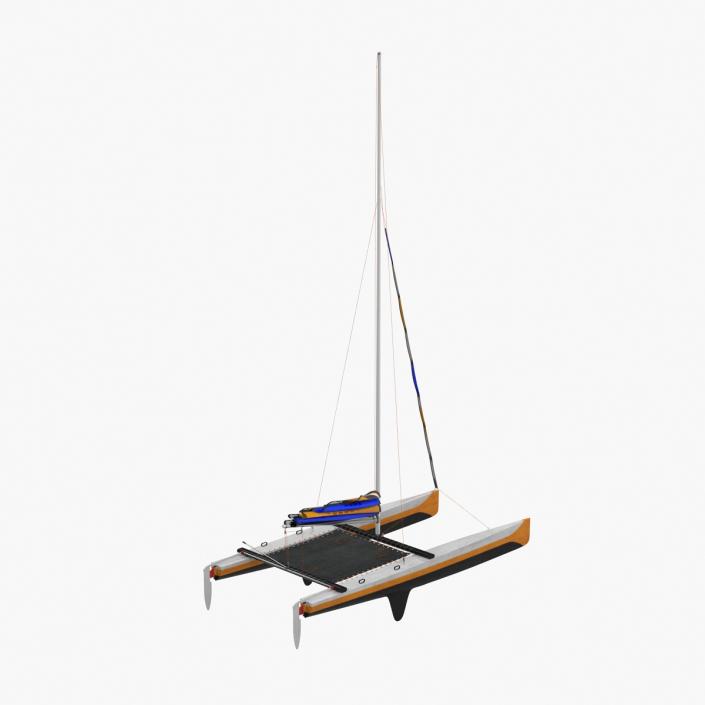 3D Small Sail Catamaran Generic model