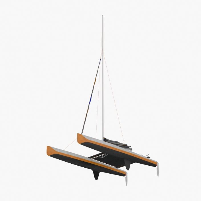 3D Small Sail Catamaran Generic model