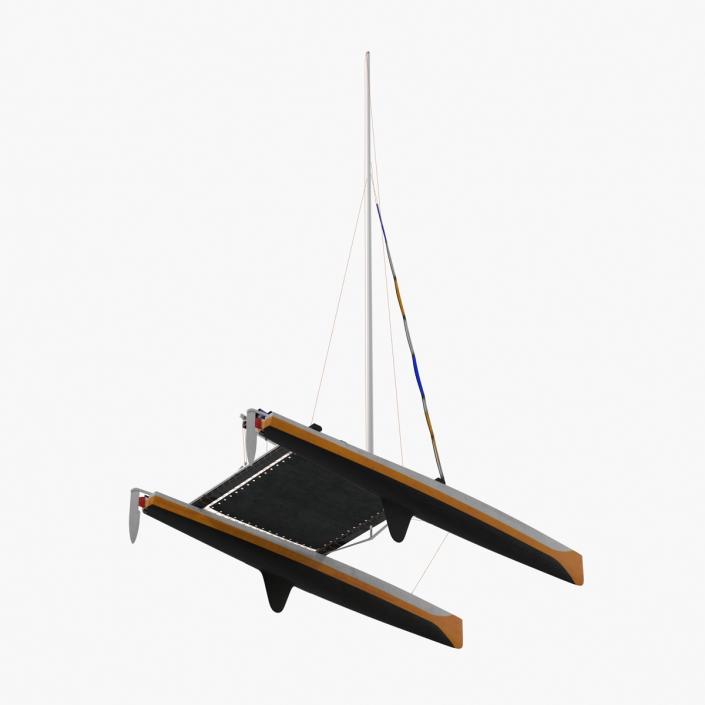 3D Small Sail Catamaran Generic model