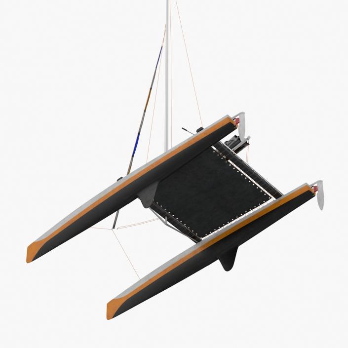 3D Small Sail Catamaran Generic model