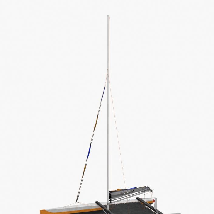 3D Small Sail Catamaran Generic model