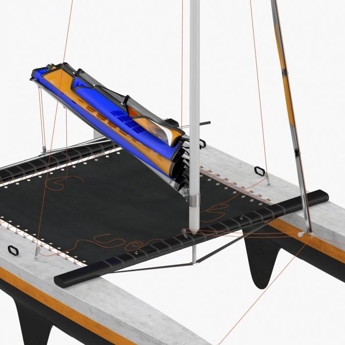 3D Small Sail Catamaran Generic model