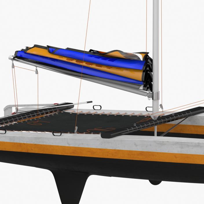 3D Small Sail Catamaran Generic model