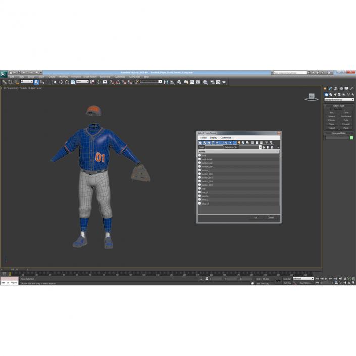 Baseball Player Outfit Generic 6 3D