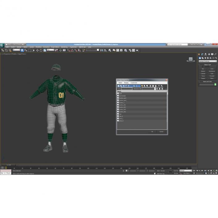 Baseball Player Outfit Generic 2 3D