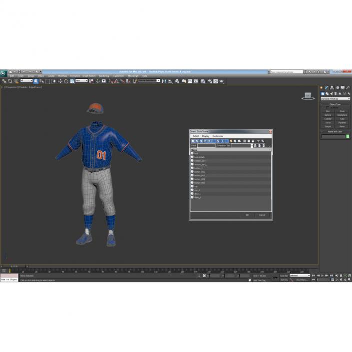 Baseball Player Outfit Generic 4 3D