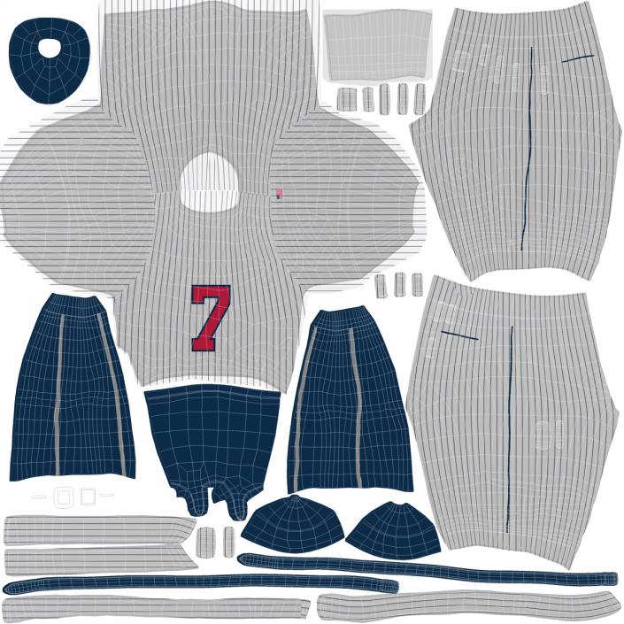 Baseball Player Outfit Generic 7 3D