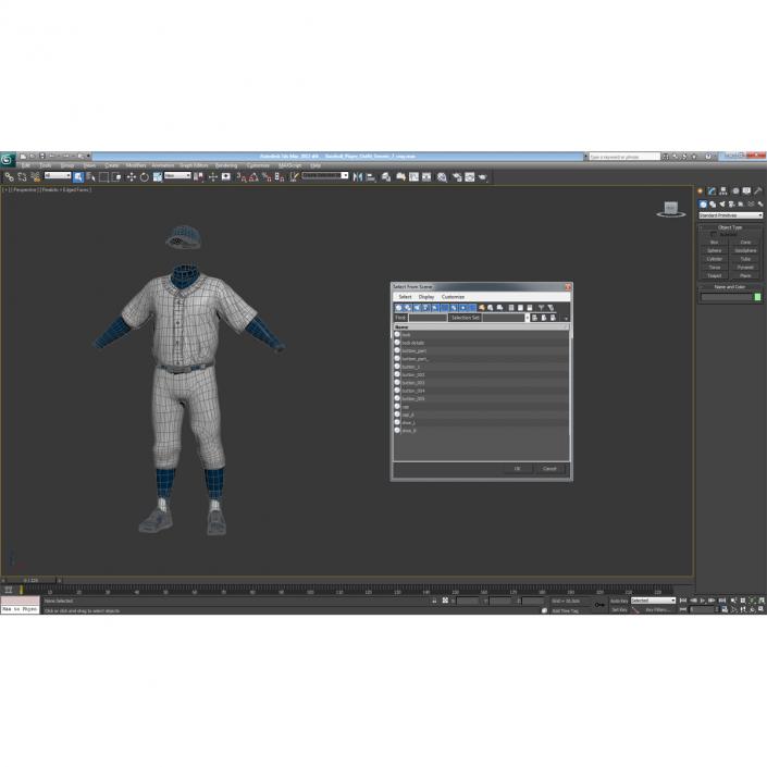 Baseball Player Outfit Generic 7 3D