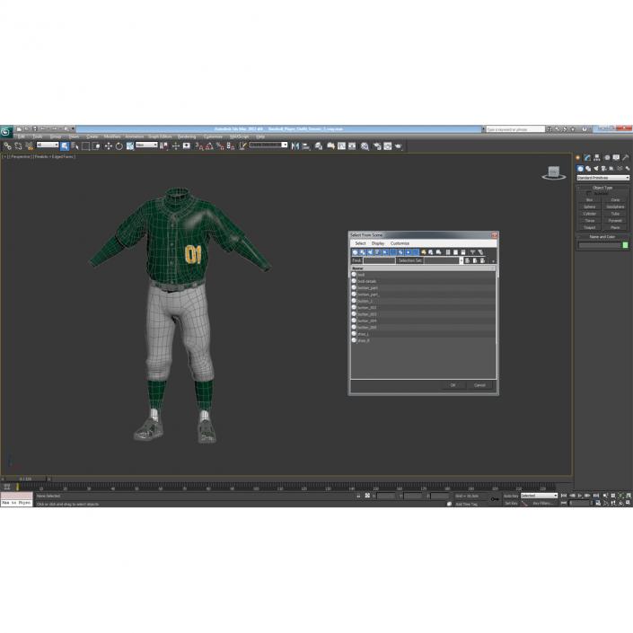 Baseball Player Outfit Generic 3 3D