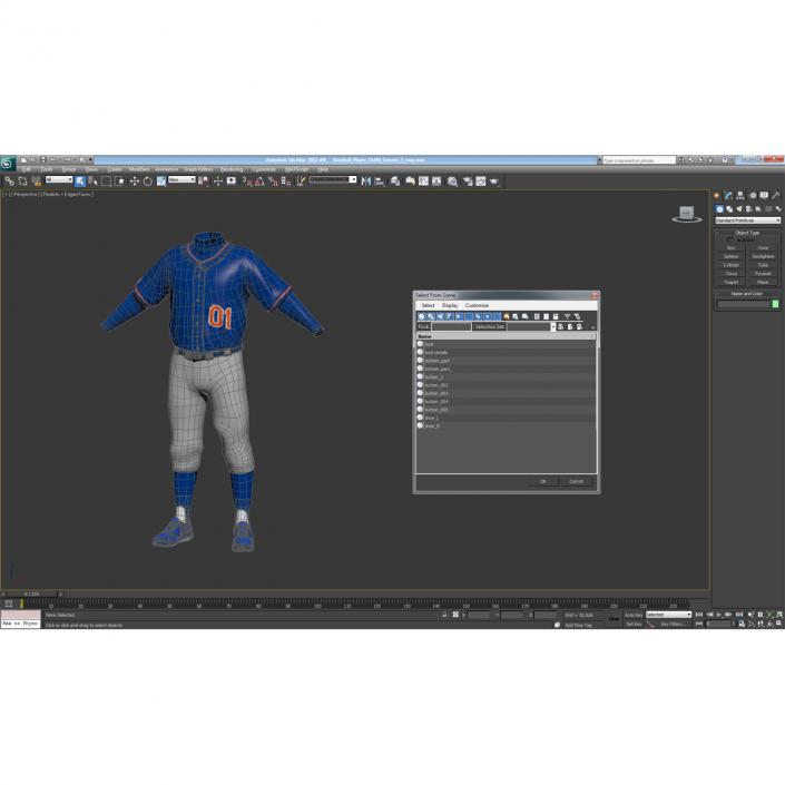 Baseball Player Outfit Generic 5 3D