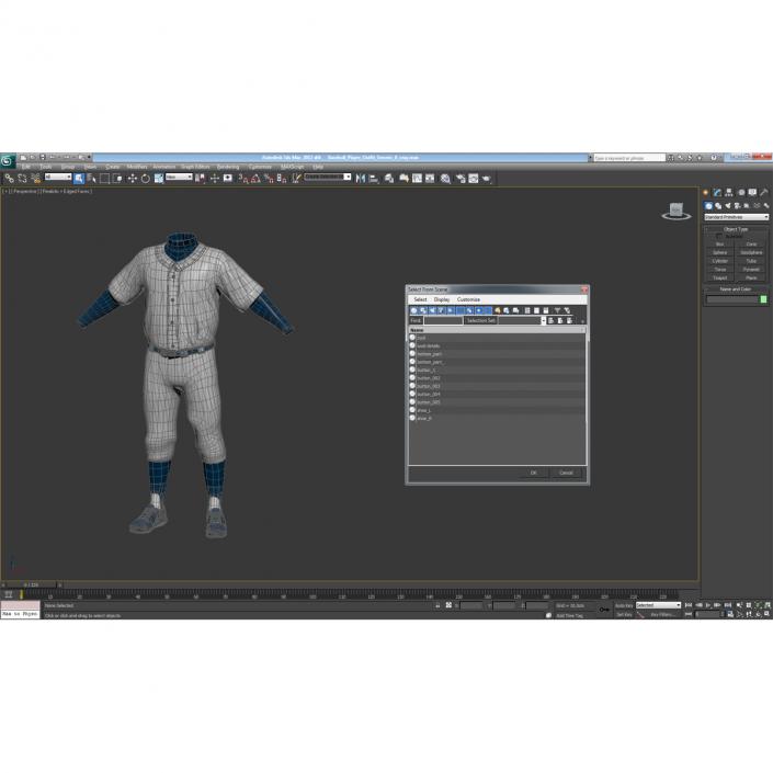 Baseball Player Outfit Generic 8 3D