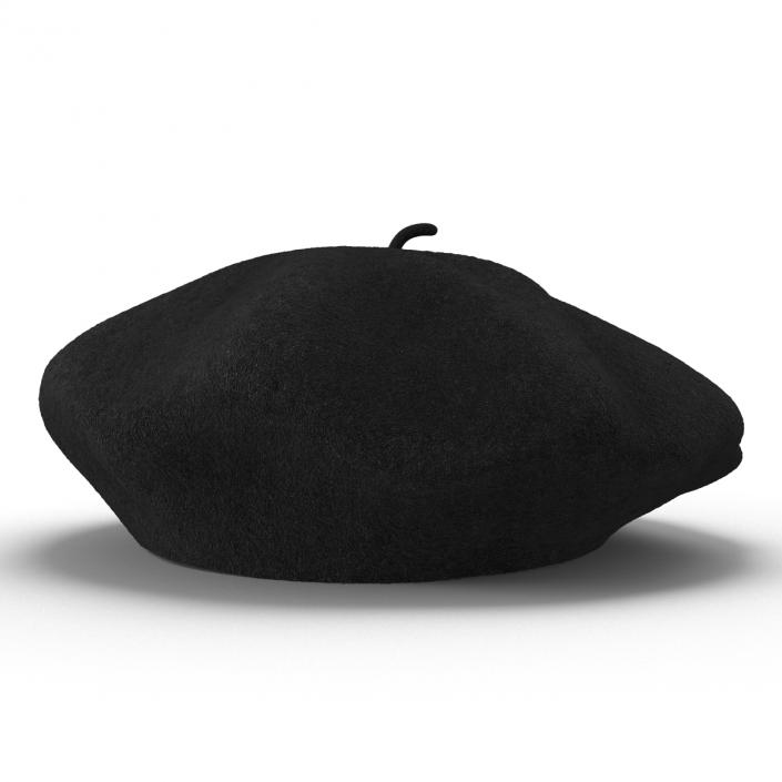 Wool Classic Beret Hat 3D