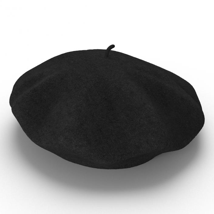 Wool Classic Beret Hat 3D