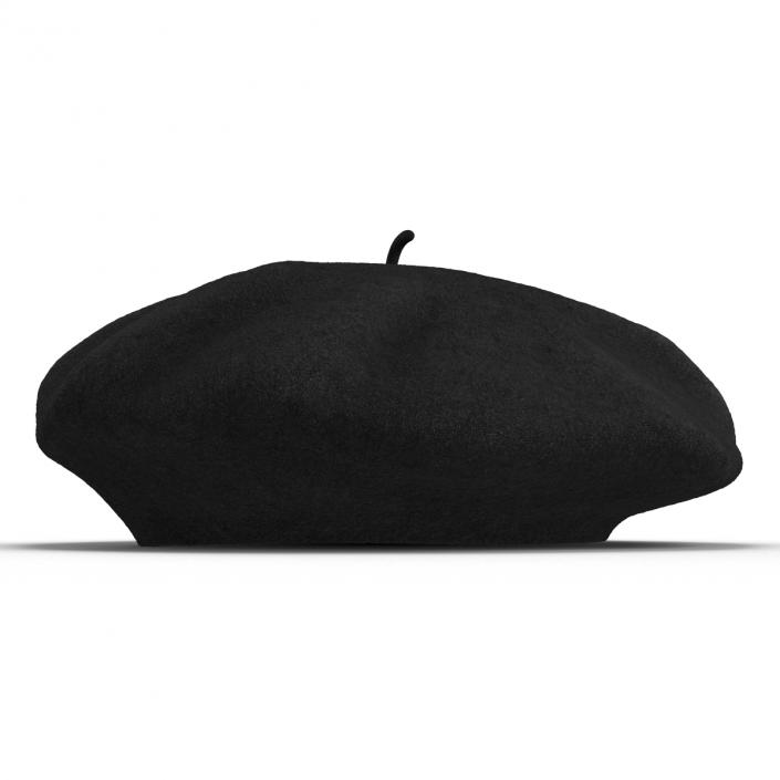 Wool Classic Beret Hat 3D