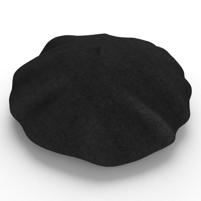 Wool Classic Beret Hat 3D