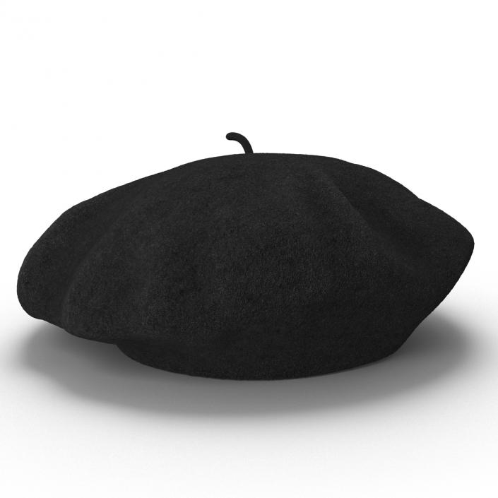 Wool Classic Beret Hat 3D