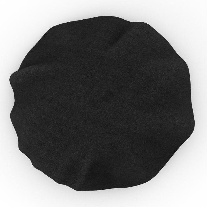 Wool Classic Beret Hat 3D