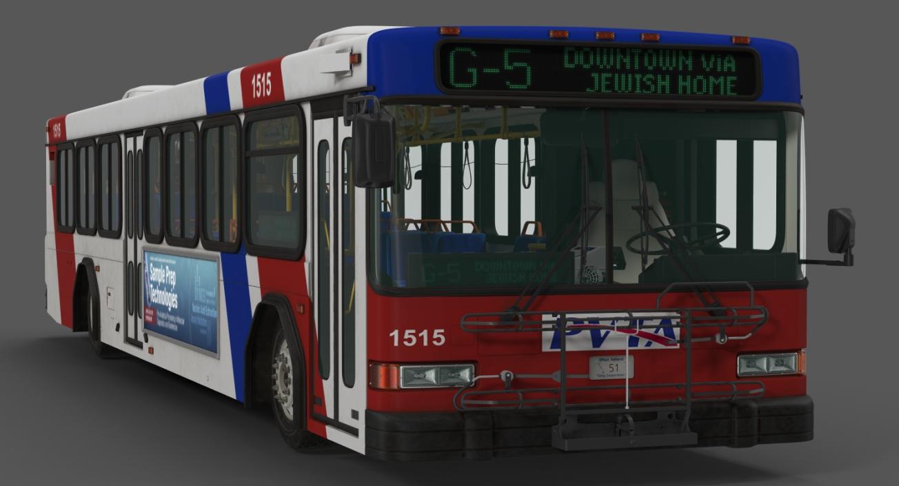 3D model Gillig Low Floor Bus