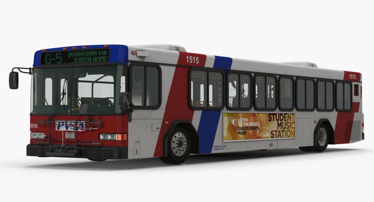 3D model Gillig Low Floor Bus