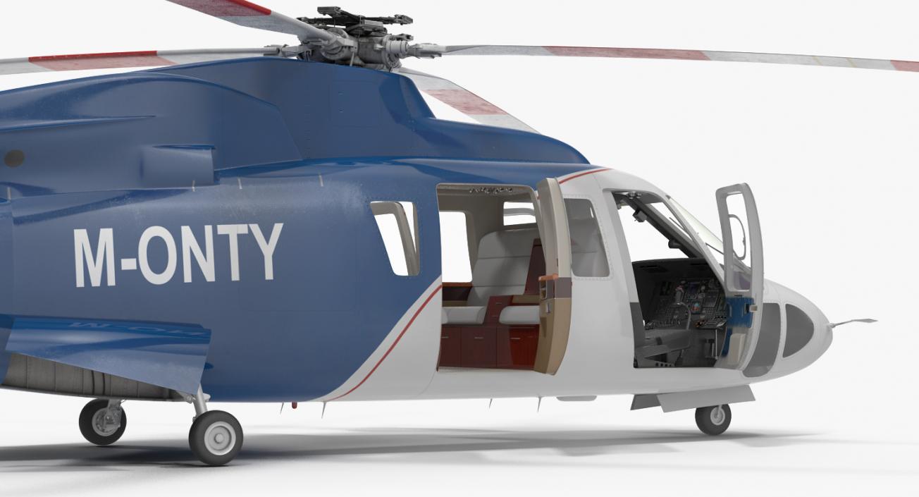 Sikorsky s76 Rigged 3D model