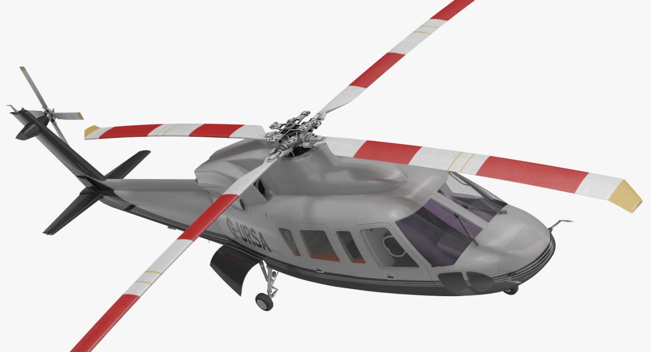 3D Utility Helicopter Sikorsky s76 Rigged model