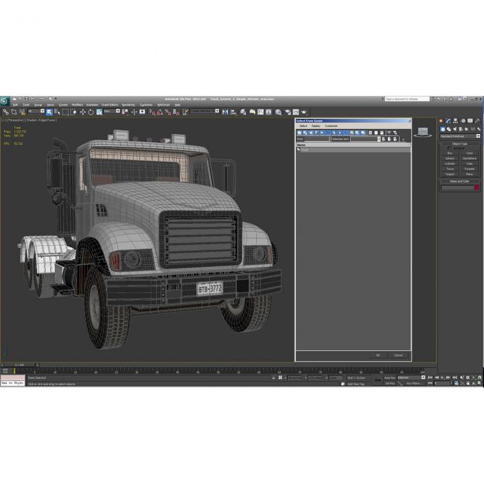 3D Truck Generic 2 Simple Interior