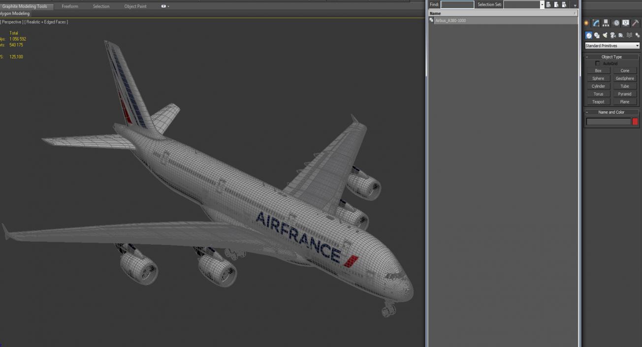 Airbus A380-1000 Air France 3D