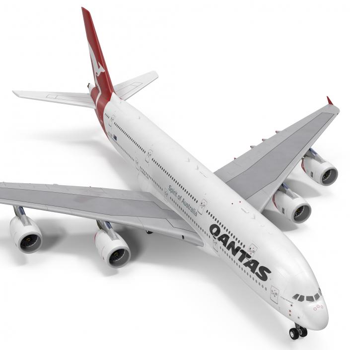 3D Airbus A380-1000 Qantas model