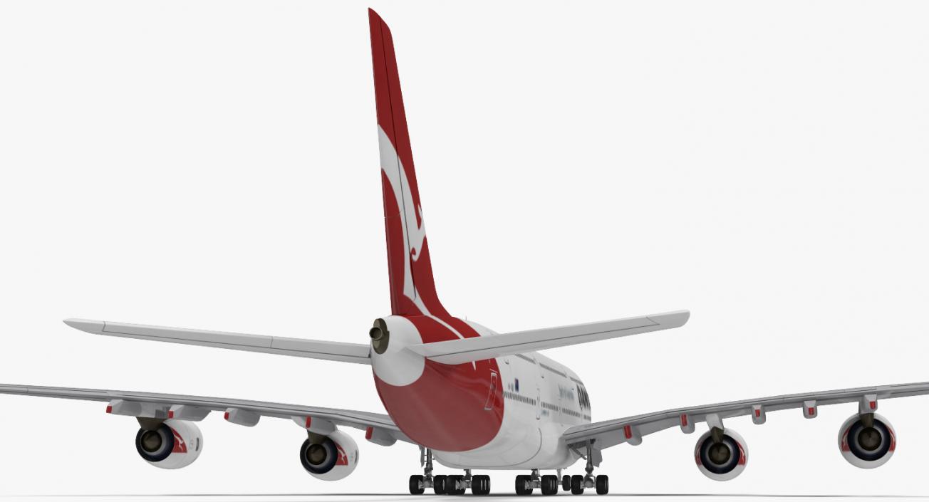 3D Airbus A380-1000 Qantas model