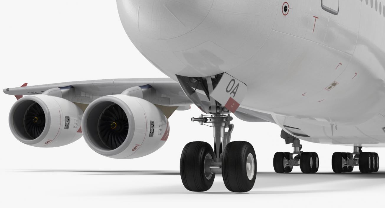 3D Airbus A380-1000 Qantas model