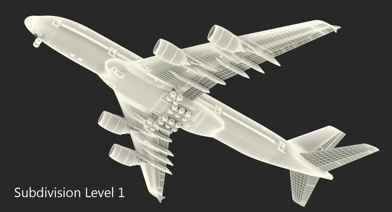 3D Airbus A380-1000 Qantas model