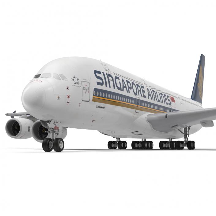 3D model Airbus A380-1000 Singapore Airlines