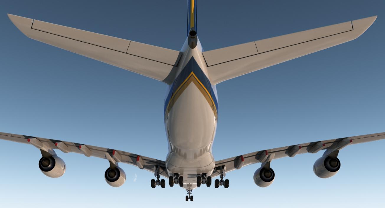 3D model Airbus A380-1000 Singapore Airlines