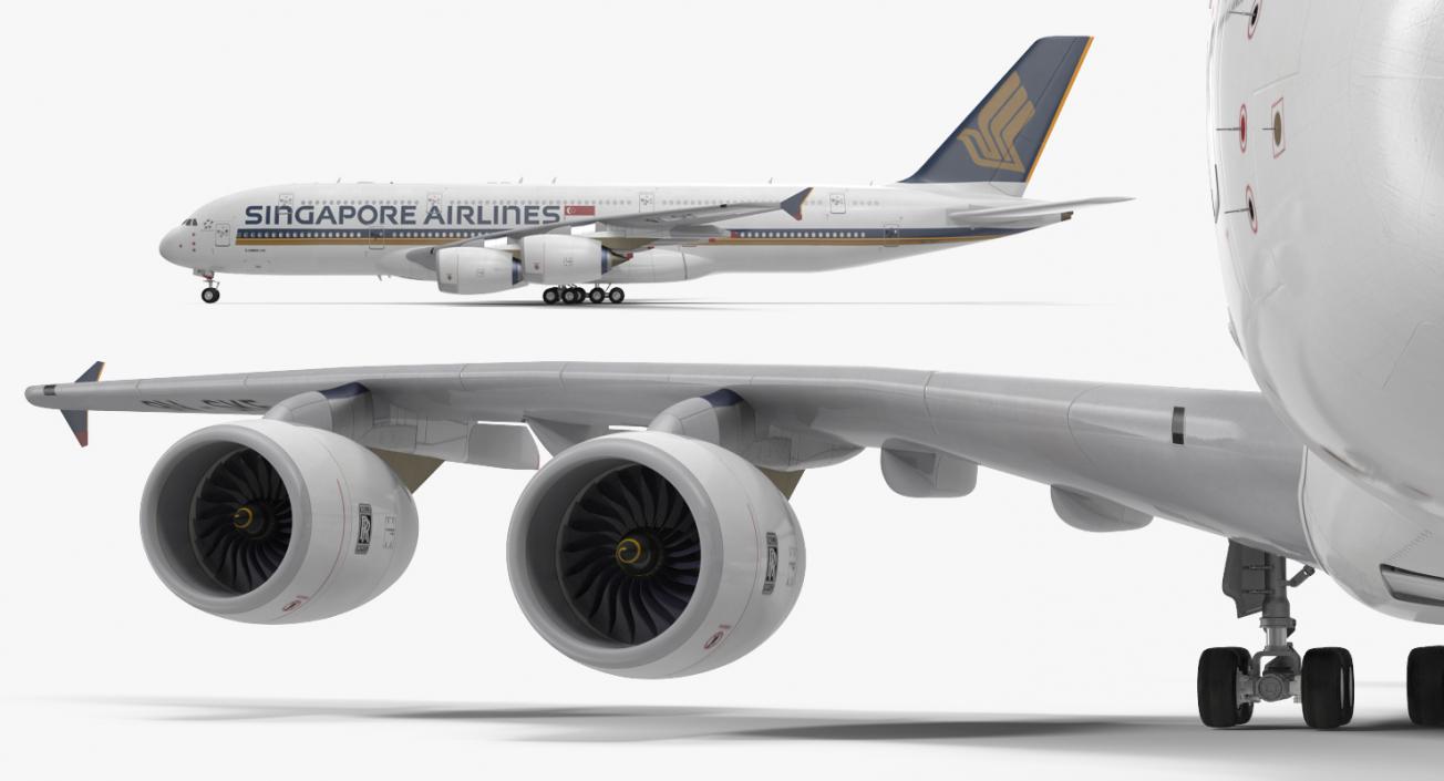 3D model Airbus A380-1000 Singapore Airlines