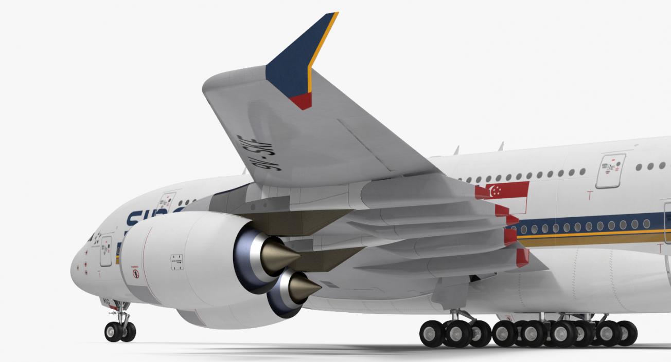 3D model Airbus A380-1000 Singapore Airlines