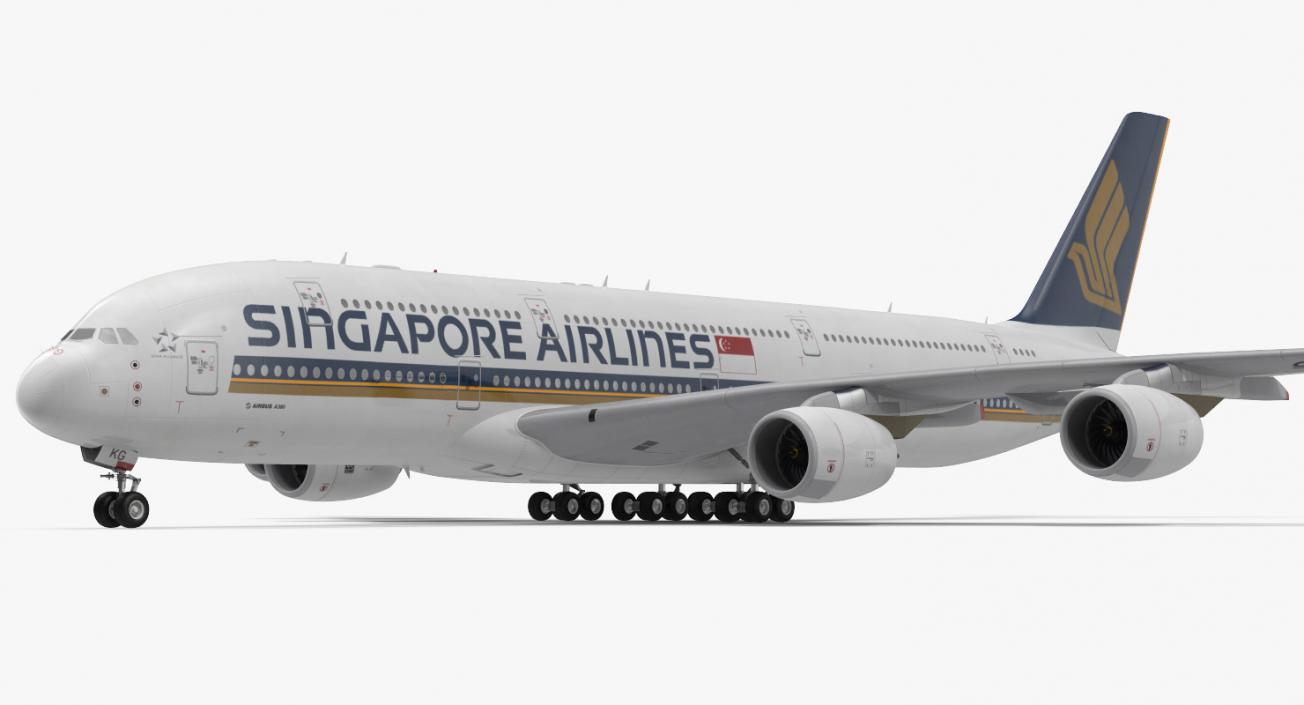 3D model Airbus A380-1000 Singapore Airlines