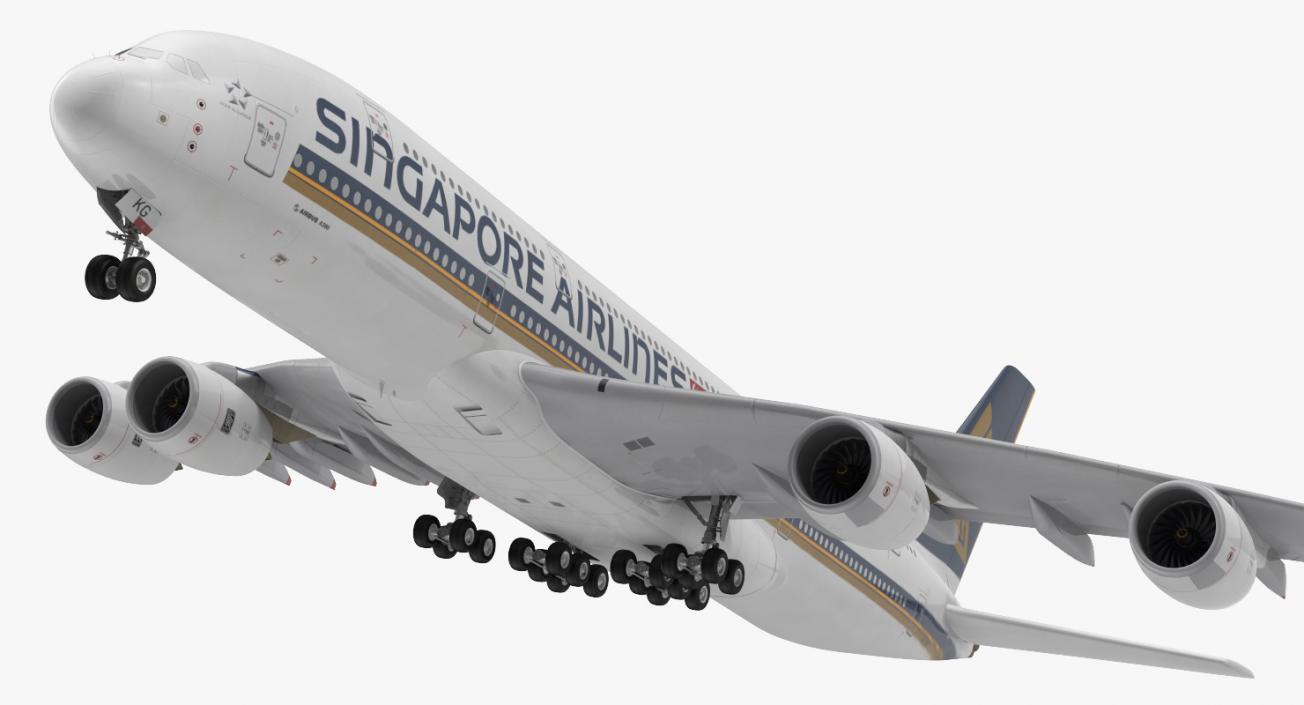 3D model Airbus A380-1000 Singapore Airlines