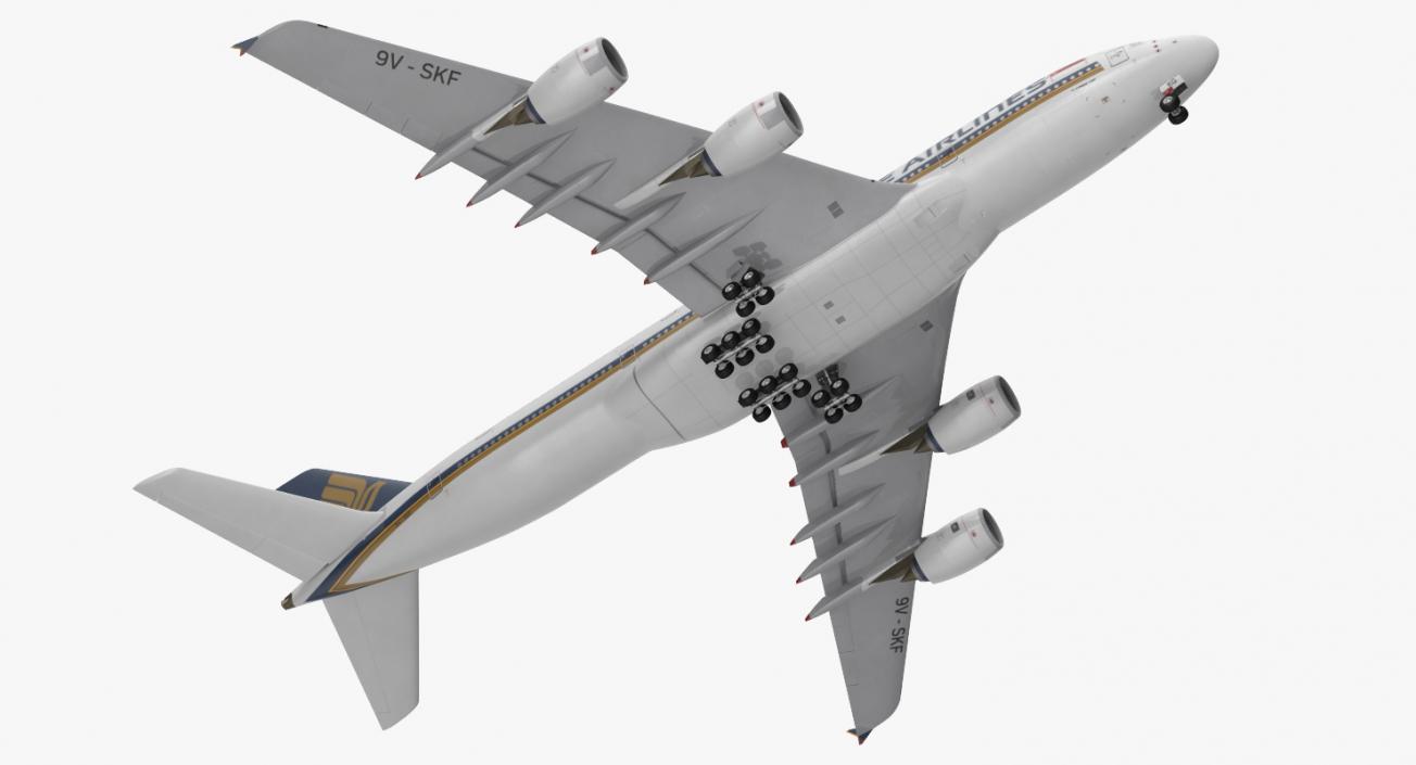 3D model Airbus A380-1000 Singapore Airlines