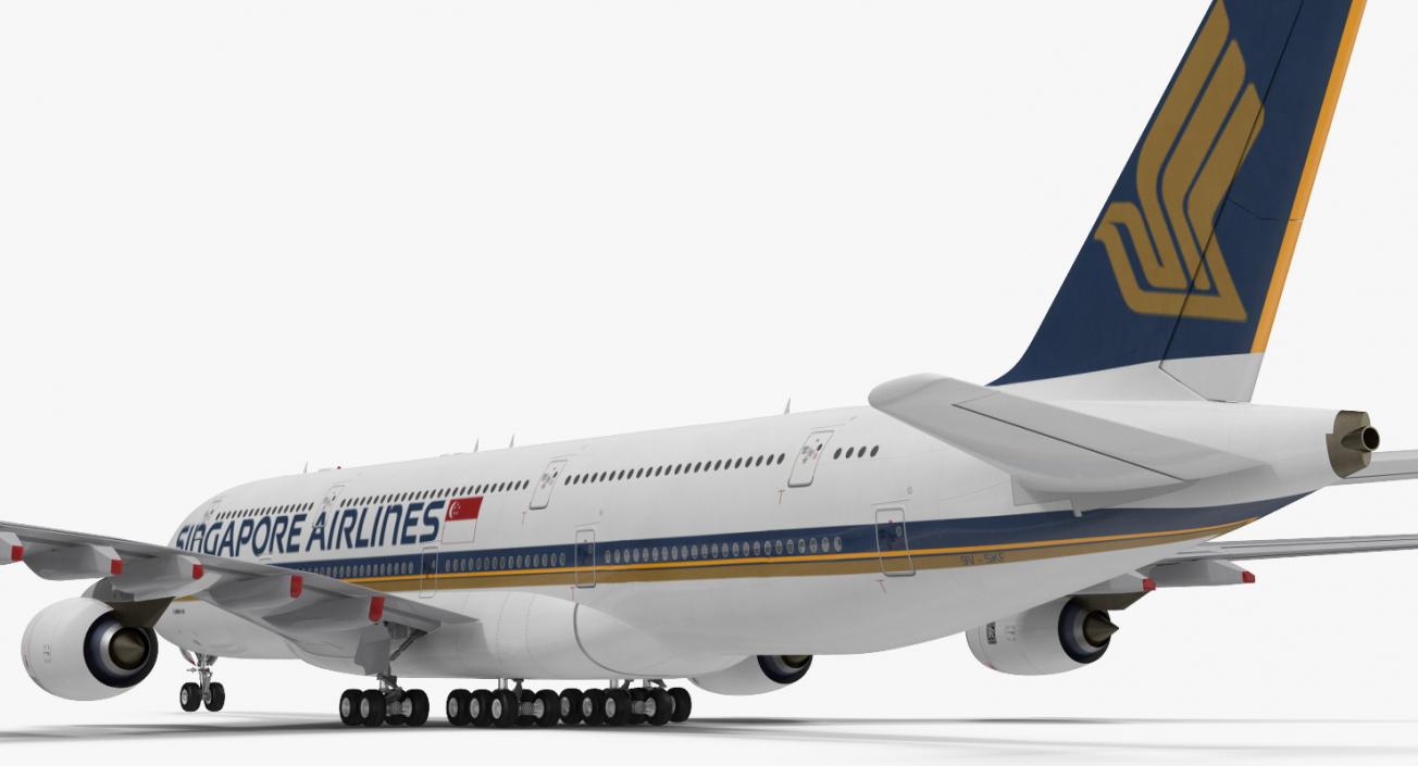 3D model Airbus A380-1000 Singapore Airlines