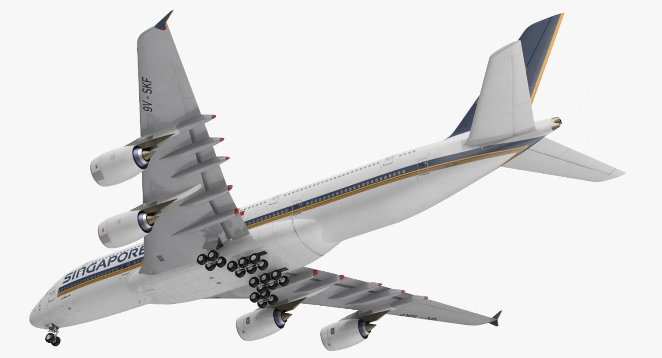 3D model Airbus A380-1000 Singapore Airlines