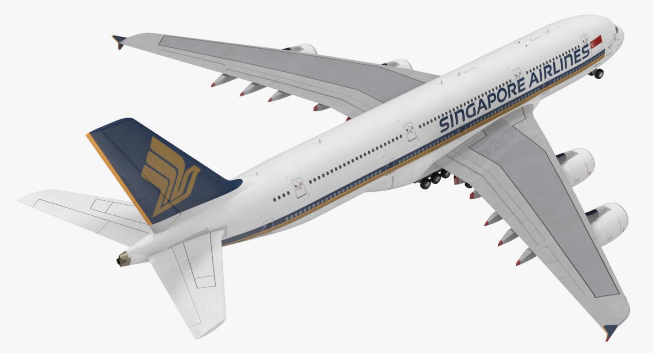 3D model Airbus A380-1000 Singapore Airlines