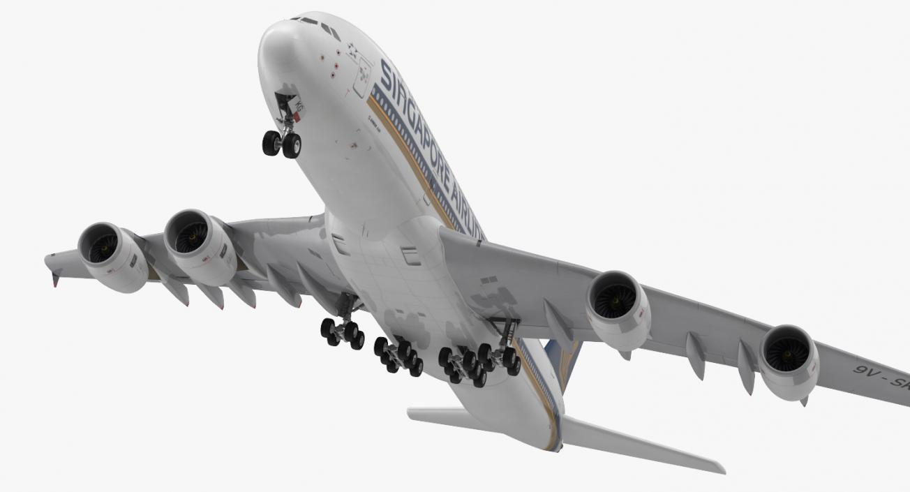 3D model Airbus A380-1000 Singapore Airlines