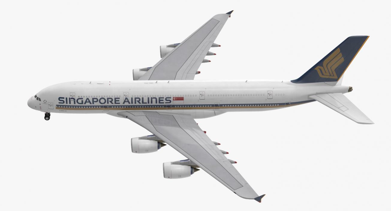 3D model Airbus A380-1000 Singapore Airlines